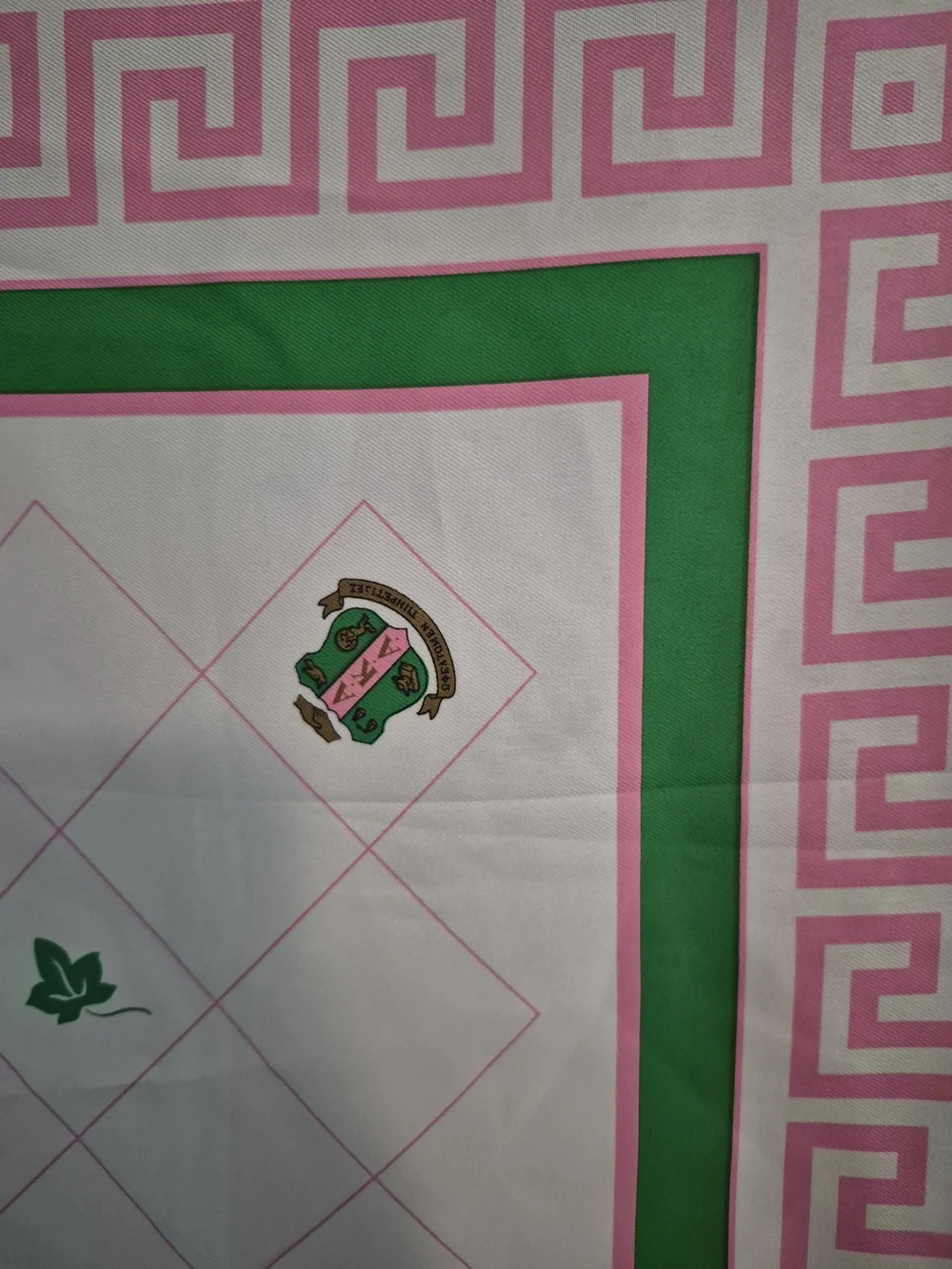 Alpha Kappa Alpha AKA Scarf Ivy Pink Green The Rah Rah Collection 34